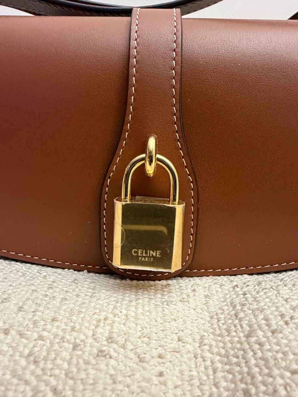 Celine Tabou Leather Handbag - Picture 2 of 10